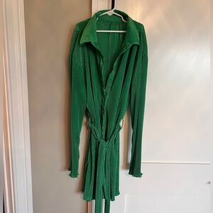Green shirt dress